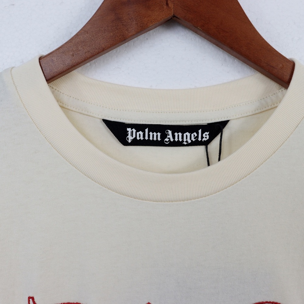 Palm Angels Cream Graphic T-Shirt - Picture 3 of 3